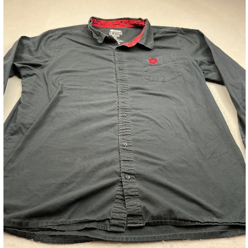 Star Wars WeLoveFine Button Down Shirt Imperial Crest AT-AT Collar XL Black